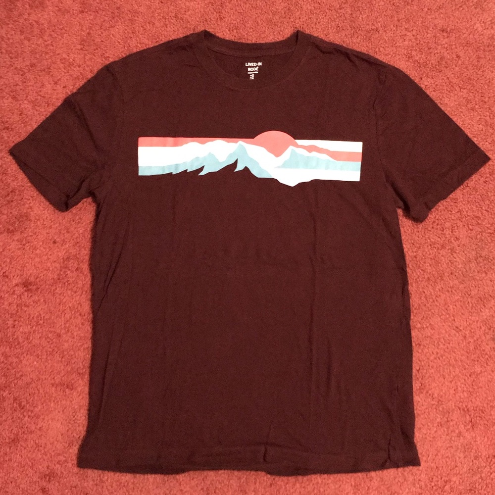 Men’s Gap S/S Lived In Graphic Crew Neck Tee Shirt